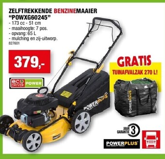 Hubo Zelftrekkende benzinemaaier “powxg60245” aanbieding
