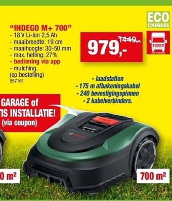 Hubo Robotmaaier “indego m+ 700” aanbieding