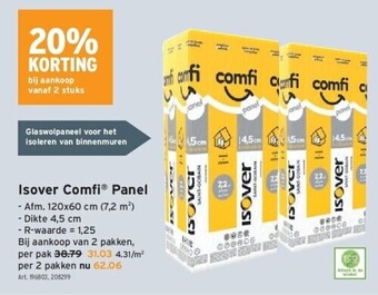 GAMMA Isover comfi® panel aanbieding