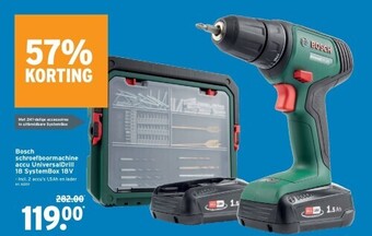 GAMMA Bosch schroefboormachine accu universaldrill 18 systembox 18v aanbieding