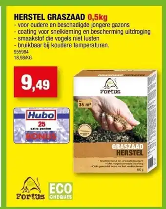 Hubo Herstel graszaad 0,5kg aanbieding