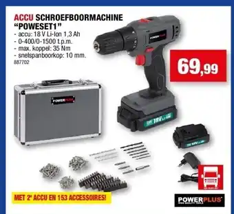 Hubo Accu schroefboormachine “poweset1” aanbieding