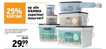 GAMMA Gamma superieur muurverf aanbieding