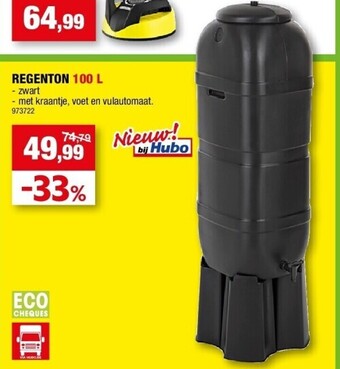 Hubo Regenton 100 l aanbieding