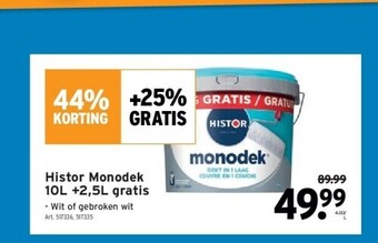 GAMMA Histor monodek 10l +2,5l gratis aanbieding