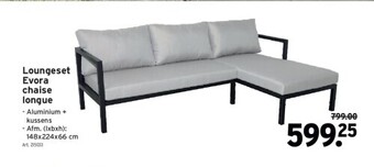 Loungeset evora chaise longue