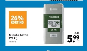 GAMMA Minute beton 25 kg aanbieding