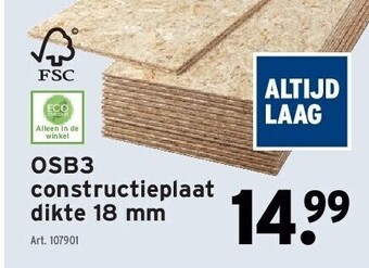 GAMMA Osb3 constructieplaat dikte 18 mm aanbieding