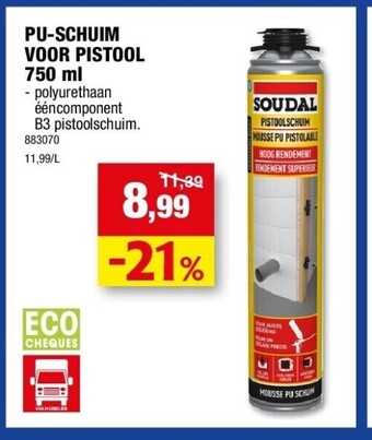Pu-schuim voor pistool 750 ml