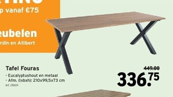 GAMMA Tafel fouras aanbieding