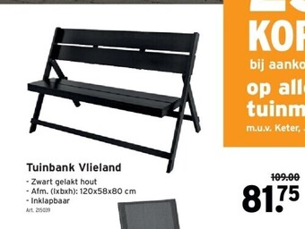 GAMMA Tuinbank vlieland aanbieding
