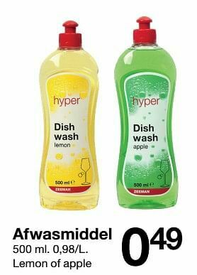 Zeeman Afwasmiddel aanbieding