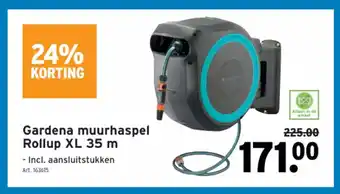 GAMMA Gardena muurhaspel rollup XL 35 m, Art. 163615 aanbieding