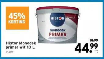 GAMMA Histor monodek primer wit 10 L, Art. 213111 aanbieding