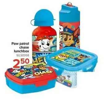 Euroshop Paw patrol chase lunchbox aanbieding