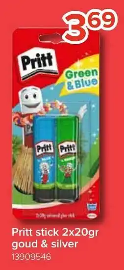 Pritt stick goud + silver