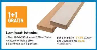 GAMMA Laminaat istanbul 1204 x 193 x 7 mm, Art. 225281, 225282 aanbieding