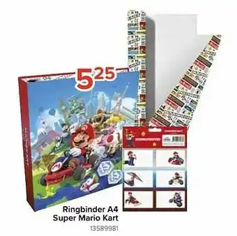 Euroshop Ringbinder a4 super mario kart aanbieding
