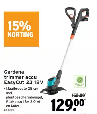 GAMMA Gardena trimmer accu easycut 23 18V, 25 cm, Art. 159217 aanbieding