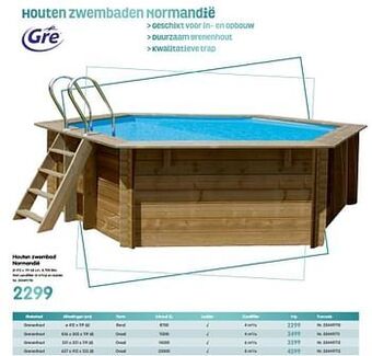 Fun Houten zwembad normandië aanbieding
