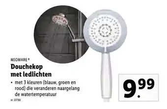 Lidl Miomare Douchekop met ledlichten aanbieding
