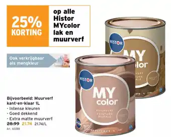 GAMMA Histor muurverf kant-en-klaar 1L, Art. 160388 aanbieding