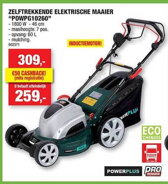 Hubo Zelftrekkende Elektrische Maaier aanbieding