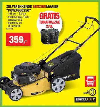 Hubo Powerplus Zelftrekkende Benzine Maaier aanbieding