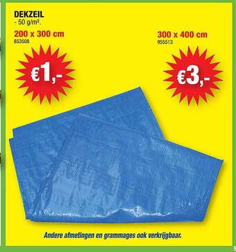 Hubo Dekzeil aanbieding