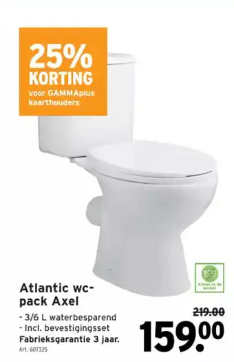 GAMMA Atlantic wc-pack axel 3/6 L, Art. 607335 aanbieding
