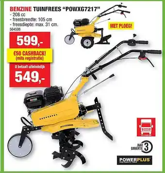Hubo Powerplus Benzine Tuinfrees aanbieding