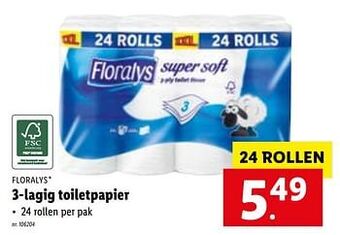 Lidl 3-lagig toiletpapier aanbieding