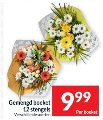 Intermarché Gemengd boeket 12 stengels, per boeket aanbieding