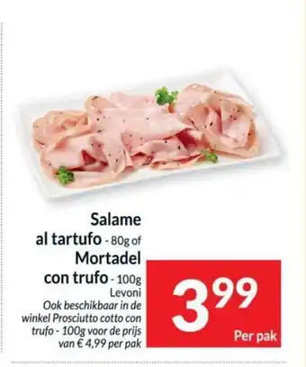 Salame al tartufo - 80 g of mortadel con trufo 100 g