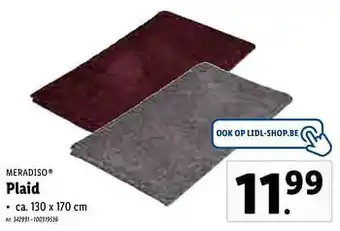 Lidl Plaid 130x170cm aanbieding