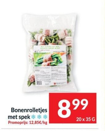 Intermarché Bonenrolletjes met spek 20 x 35 g aanbieding