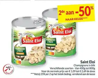 Intermarché Saint Eloi champignons in blik 400 g tot 800 g aanbieding