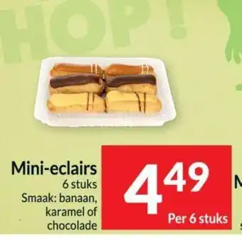 Intermarché Mini-eclairs smaak: banaan, karamel of chocolade aanbieding