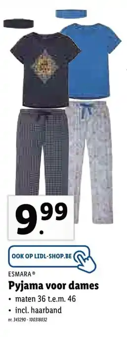 Lidl Esmara Pyjama voor dames aanbieding