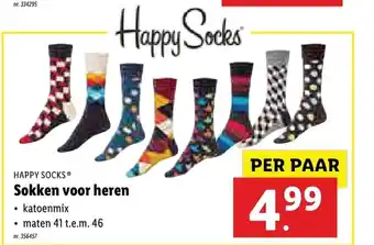 Lidl Happy Socks Sokken voor heren aanbieding