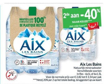 Intermarché Aix les bains natuurlijk mineraalwater aanbieding