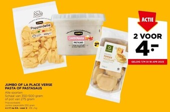 Jumbo Jumbo of la place verse pasta of pastasaus aanbieding