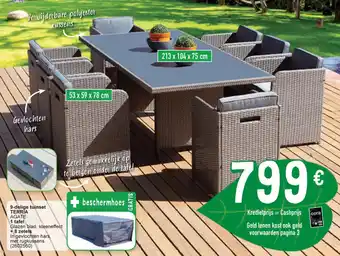9-delige tuinset Terria Agate 1 tafel + 8 zetels (2602560)