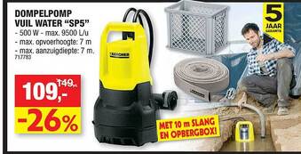 Hubo Karcher Dompelpomp Vuil Water aanbieding