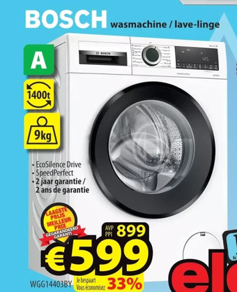ElectroStock Bosch wasmachine / lave-linge aanbieding