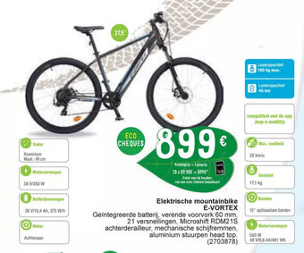 Cora Elektrische mountainbike E-vortex (2703878) aanbieding