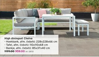 GAMMA High diningset Chelva aanbieding