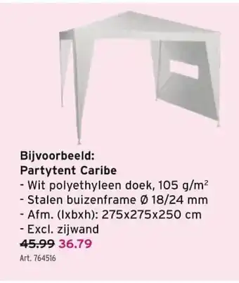 Bijvoorbeeld: Partytent Caribe