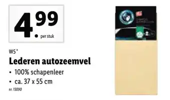 Lidl W5 Lederen autozeemvel aanbieding