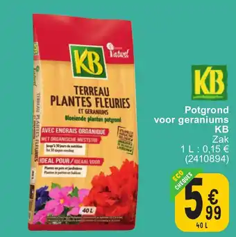 KB potgrond voor geraniums 40 L